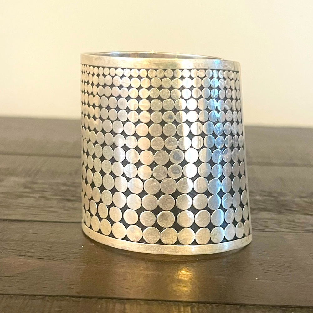 Kathy Kamei life, sterling silver circle cuff bracelet